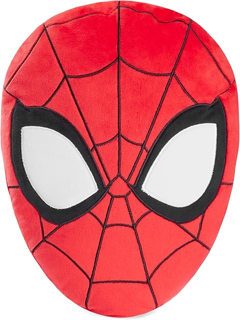 The Disney Stitch 3D Plush Cushions for Bed Travel, Cute Cuddle Pillow Stuffed Character Pillow, Bedroom Accessories, Room Decor, Gifts for Kids (Red Spiderman, L13.38 x W9.84)