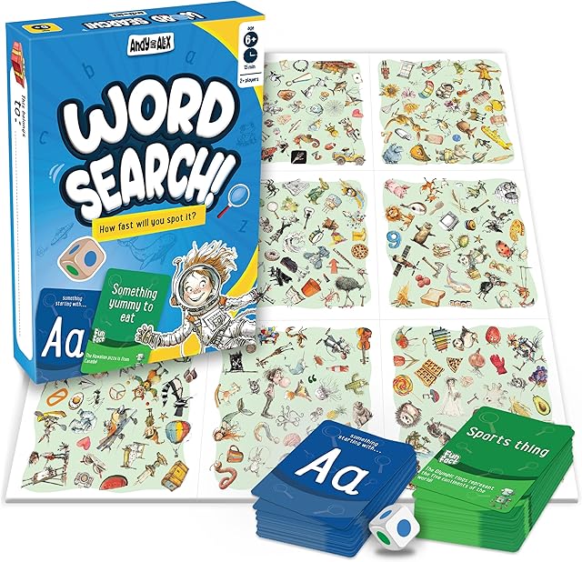 The Fun Spot The Word Card Game, for Boys and Girls Who Love Educational Toys and Board Games, for Ages 6,7,8,9