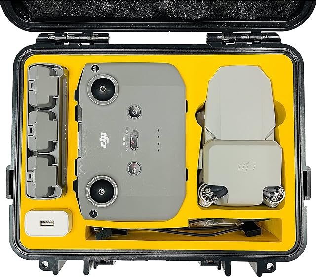 The Judunmsk Waterproof Hard Case - Compact Portable Carrying Case for DJI Mini 2 SE/4K/Mini 2 Fly More Combo