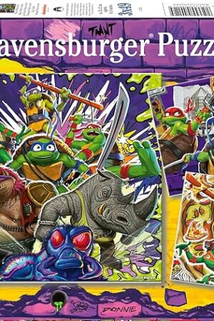 The Ravensburger - Teenage Mutant Ninja Turtles Puzzle, Children's puzzle, 3 puzzles of 49 pieces, Puzzle for children +5 years, Puzzle size 21x21cm, 12004012