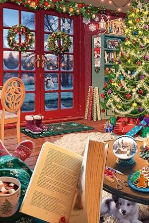 The Ravensburger Cozy Christmas 500 Piece Large Format Jigsaw Puzzle for Adults