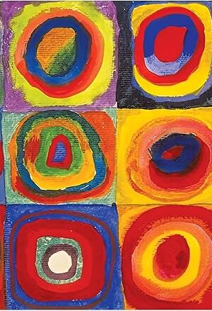 The RoseArt - Kodak Masters - Color Study 2000 Piece Jigsaw Puzzle, Fine Art Puzzle Featuring Kandinsky Art for Adults