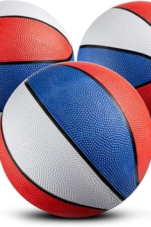 The Rubber Mini Basketball Balls for Kids 7 Inch, Size 3 Pack of 3 - Pool Basketball for Mini Hoop Outdoor & Indoor
