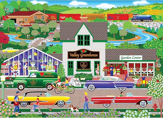 The RoseArt - Home Country - Flowers from The Valley - 1000 Piece Jigsaw Puzzle for Adults