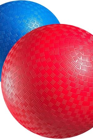 The Red & Blue Kickball Set - (9 Inch) with Pump for Toddlers Kids & Adults - Indoor & Outdoor Gym Sports Toys - Fun Playground Balls for Kids Dodgeball, Four Square, PE, Games, Recess and More
