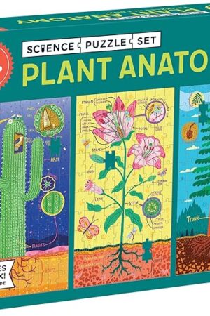 The Plant Anatomy Science Puzzle Set from Mudpuppy - Includes Three 100 - Piece Puzzles with Colorful Illustrations, Ages 6+, Trifold Insert with Fun Science Facts Included