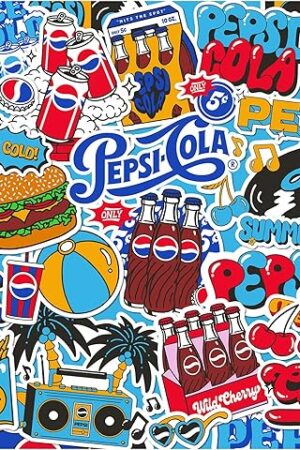 The RoseArt - Snack Assortment - Pepsi Cola - 500 Piece Jigsaw Puzzle, Nostalgic Pepsi Design for Adults
