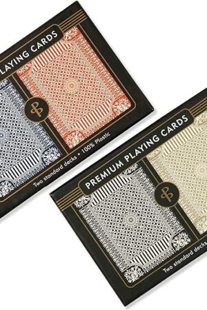 The PETER PAUPER PRESS 100% Plastic Playing Cards Value Pack (4 Decks)