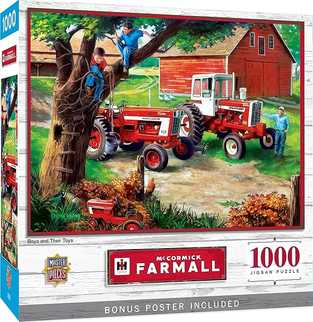 The MasterPieces 1000 Piece Jigsaw Puzzle for Adults, Family, Or Youth - Boys and Their Toys - 19.25"x26.75"
