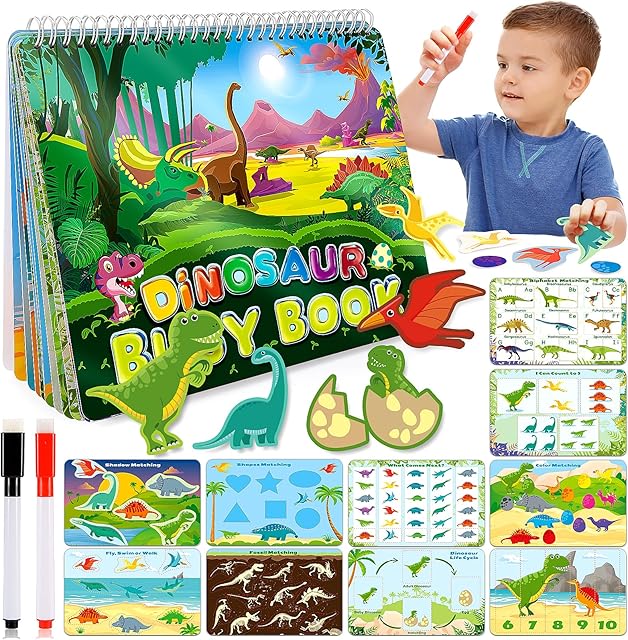 The Montessori Dinosaur Toys for Toddlers & Preschoolers - Sensory Learning Activities & Educational Toys for 3-5 Year Olds - Boys & Girls - Autism-Friendly - Perfect for Birthdays & Christmas