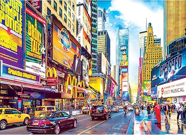 The RoseArt - Kodak Premium - Times Square - 1000 Piece Jigsaw Puzzle for Adults