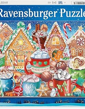 The Ravensburger Sweet Christmas Treats – 200 Piece Jigsaw Puzzle for Kids | A Cozy Holiday Delight! | Warm Cups of Cocoa, Marshmallows & Gingerbread Fun | Durable & Kid-Friendly Pieces