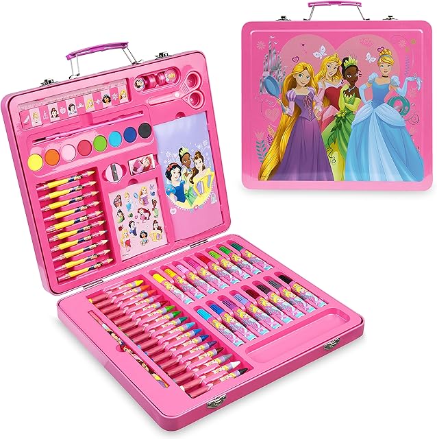 The Disney Colored Pencils Art Supplies Kids Drawing Kit School Supplies Girls Drawing Pencils Art Kit with Crayons Gifts for Girls