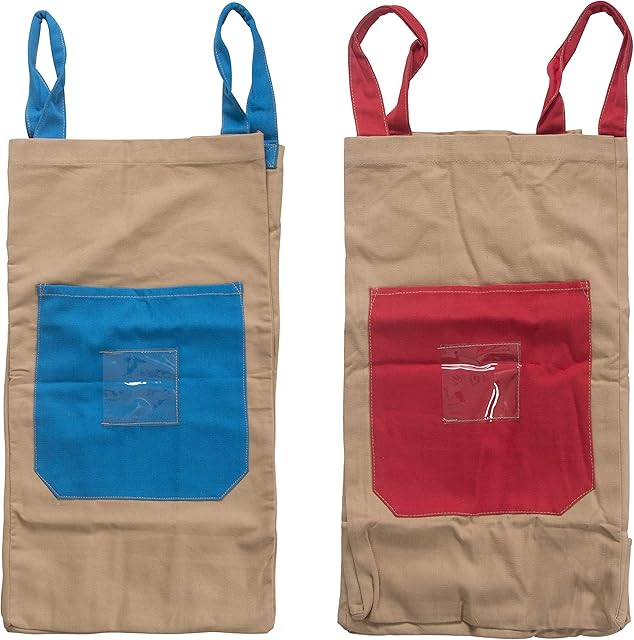 The Pacific Play Tents 94100 Cotton Canvas Jumping Sacks - Set of 2 bags, 26" with Handles for Sack Races