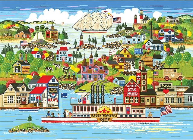 The RoseArt - Home Country- The Americana - 1000 Piece Jigsaw Puzzle for Adults