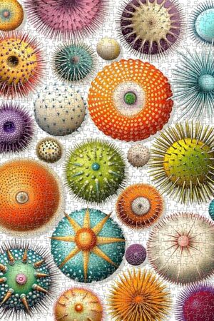 The PICKFORU Colorful Sea Urchin Puzzles for Adults 1000 Pieces, Ocean Beach Puzzle, Challenging Puzzles for Adults, Nature Hard Jigsaw Puzzles