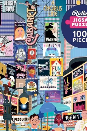 The Ridley's: 50 Must-See Musicals Bucket List 1000-Piece Puzzle|Unique Graphics of Popular Broadway Musicals in New York City|Room Décor After Completion|Great Gift for Musical Lovers