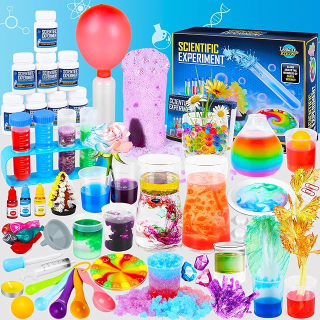 The Science Kit for Kids,80 Science Lab Experiments,Scientist Costume Role Play STEM Educational Learning Scientific Tools,Birthday Gifts and Toys for 6 7 8 9 Years Old Boys Girls Kids