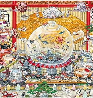 The Pintoo Jigsaw Puzzles 800 Piece for Adults - Shinji Yamamoto - International Sushi Day Beautiful Plastic Puzzle for Home Decor Zero Dust Easy Storage [H3489]