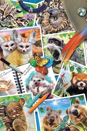 The Ravensburger Traveler's Animal Journal 1000-Piece Jigsaw Puzzle | Unique & Softclick Technology | Vibrant, Glare-Free | Ideal for Kids & Adults
