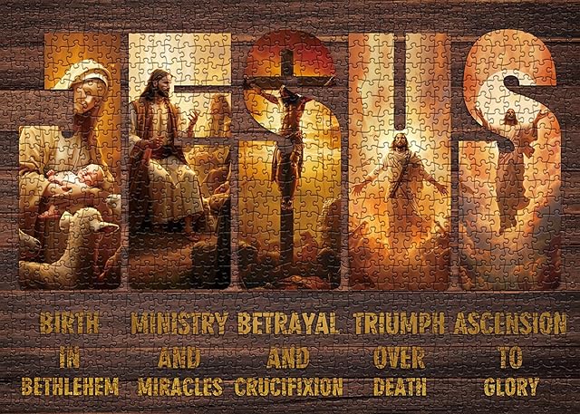 The Christian Puzzles for Adults 1000 Pieces, Jesus Christ Puzzle Jigsaw Puzzles Easter, Religious Spiritual Bible Puzzle as Family Decor