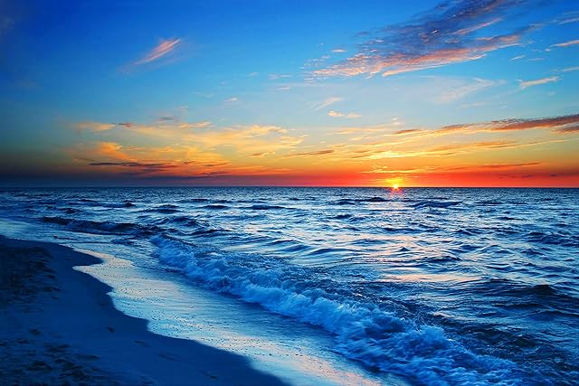 The 1000 Pieces Wooden Jigsaw Puzzle for Adults, Family or Elderly, Hawaiian Sunset Beach Puzzles, Art Home Decor DIY Funny Parent-Child Educational Game Toy Sunset Puzzle Gift for Mom, Wife, Friend