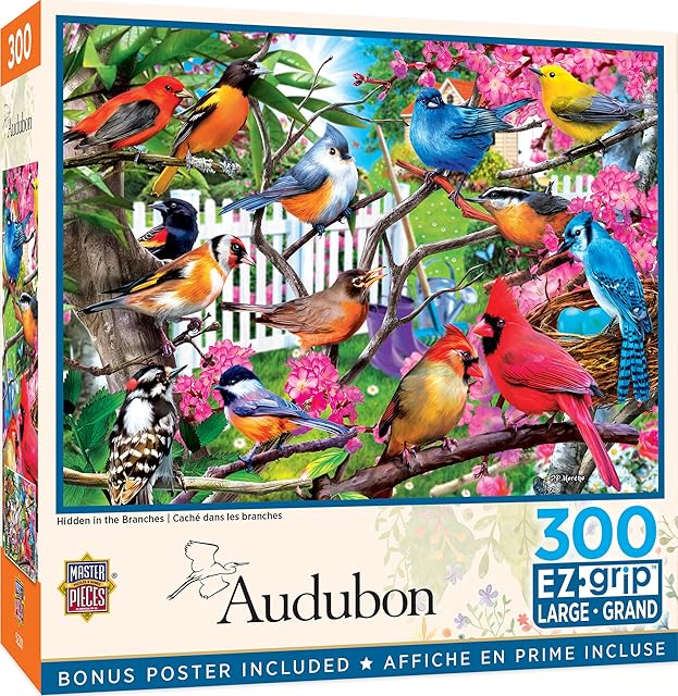 The MasterPieces 300 Piece EZ Grip Jigsaw Puzzle - Hidden in The Branches - 18"x24"
