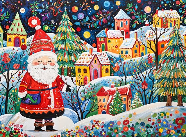 The Santa's Yuletide Village - 1000 Piece Jigsaw Puzzle for Adults | Christmas Theme | Santa-Themed Holiday Challenge | Perfect for Family Festivities and Puzzle Lovers