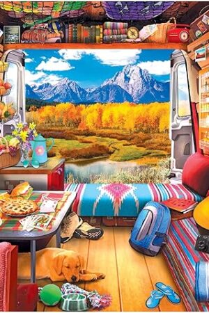 The RoseArt - My Happy Place - Van Life - 750 Piece Jigsaw Puzzle for Adults