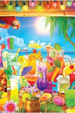 The RoseArt - Color Palette - Tiki Bar Paradise - 1000 Piece Jigsaw Puzzle for Adults