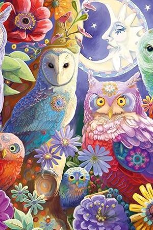 The Ravensburger Night Owl Hoot Jigsaw Puzzle - 300 Larger Format Pieces | Vibrant, Glare-Free Imagery | Perfect Interlocking Fit | FSC Certified Sustainable Wood | Ideal for Ages 9 and Up