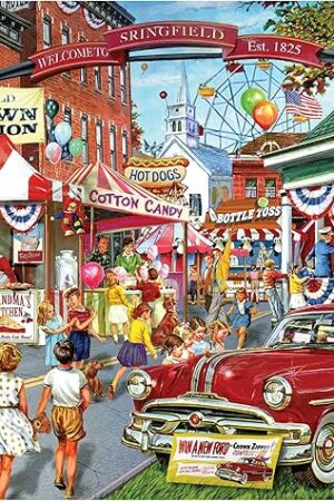 The RoseArt - Back to The Past - Hometown Celebration - 1000 Piece Jigsaw Puzzle for Adults