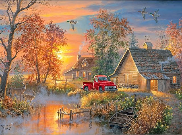 The RoseArt- Abraham Hunter - Autumn Mist - 1000 Piece Jigsaw Puzzle for Adults