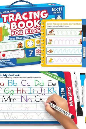 The Preschool Learning Activities - Tracing Books for Kids Ages 3-5 - Toddler Handwriting Practice - Letter Tracing for Kids Preschool Kindergarten Workbooks 3-4, 4-5 - Learning Books for 3-4 Year Olds