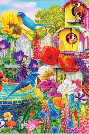 The RoseArt - Kodak Premium - Bird Bath Garden - 1000 Piece Jigsaw Puzzle for Adults