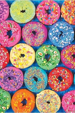 The RoseArt - Kodak Premium - Lots of Sprinkles Donuts - 550 Piece Jigsaw Puzzle for Adults