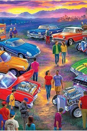 The Roseart - Bigelow Illustrations - California Car Show - 500 Piece Jigsaw Puzzle for Adults