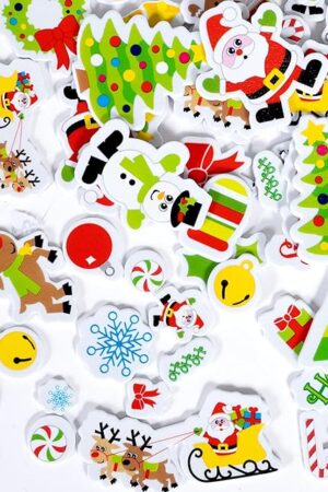 The READY 2 LEARN Foam Stickers | Christmas | Pack of 168 | Self-Adhesive Stickers for Kids | Perfect for Crafts and Party Favors