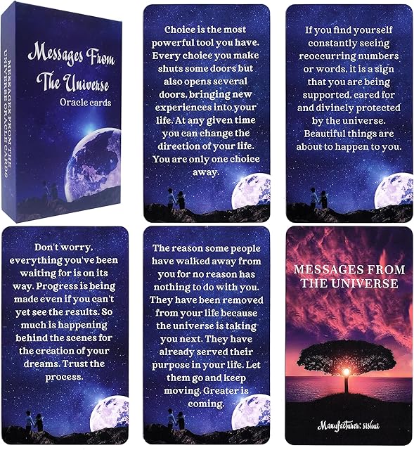 The GZXINKE Messages from The Universe Oracle Cards, Love, Finance, Career, Spiritual Advice Oracle Deck, Help You Find Strength When You are Down