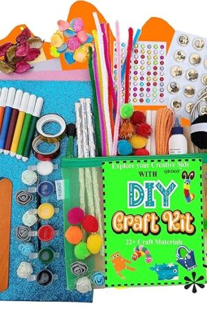 The PG COUTURE DIY Art and Craft Supplies,26 Items Materials Kit for Girls, Kids, Boys Age 9-12, 12-15 Craft Items Gift Set (Multicolour)
