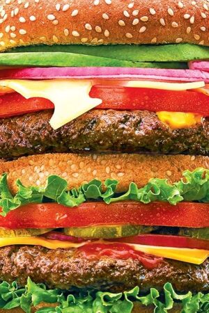 The RoseArt - Big Shaped - Juicy Burger - 500 Piece Jigsaw Puzzle for Adults