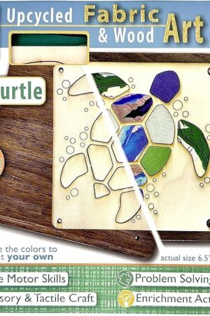 The Picto Kits SEA Turtle Fabric & Wood Art Kit - A New Way to Make Amazing Art for All Skill Levels.