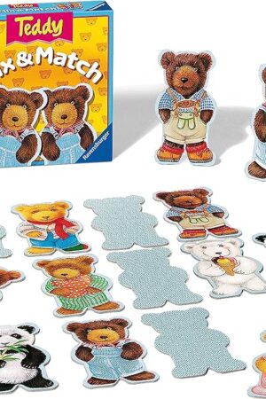 The Ravensburger Teddy Mix & Match - Interactive Children's Game | Quick Play | Ideal for Age 2 and Up | Classic Family Fun | Quality Craftsmanship