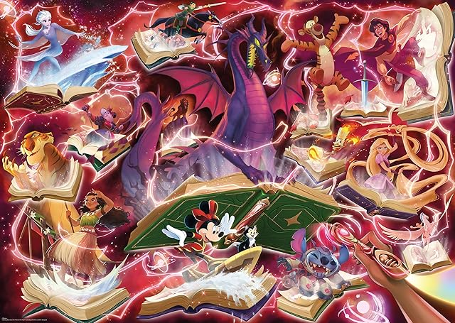 The Ravensburger Disney Lorcana - Glimmers of The Realm: Ruby 1000 Piece Jigsaw Puzzle | Premium Quality Made in Europe | FSC Certified Materials