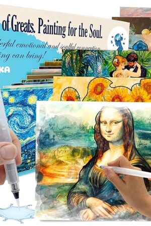 The QUOKKA Water Painting Dementia Activities for Seniors – Gallery of Greats – Alzheimers Products for Elderly - Activities for People with Dementia - Crafts for Seniors