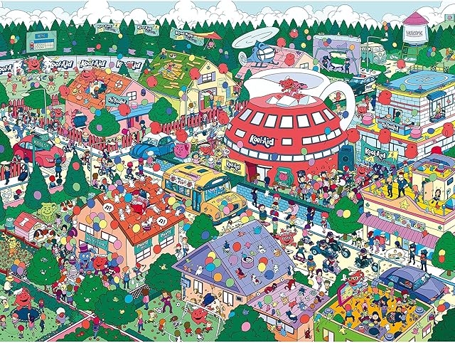 The Kool-Aid Man Find-It 500 Piece Jigsaw Puzzle for Adults and Kids | Interactive Brain Teaser, Educational Toys & Games, Quarantine Gift Ideas | 24 x 18 inches