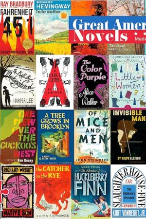 The Re-Marks Great American Novels 1000-Piece Puzzle for All Ages, Family Jigsaw Puzzle