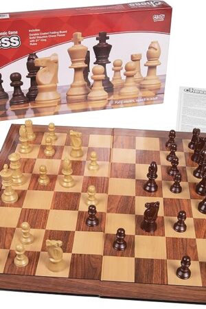 The Plastic Chess Set: Premium Quality, Foldable Board with Staunton Pieces - Perfect for Travel, Kids and Adults, Suitable for Indoor & Outdoor Portable Ajedrez