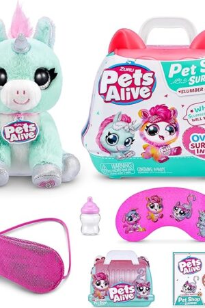 The Pets Alive Pet Shop Surprise Unicorn Toys by ZURU - Interactive with Electronic 'Speak & Repeat' Animal Playset Unicorn Gifts for Girls and Kids (Series 2)