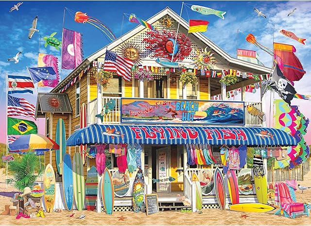 The RoseArt - Kodak Premium - Surf Shack - 1000 Piece Jigsaw Puzzle for Adults